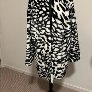 Michael Kors Black and White Patterned Cape